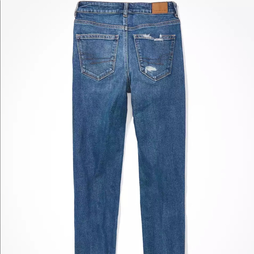 Mom straight jeans, in the color cool torn from American Eagle
